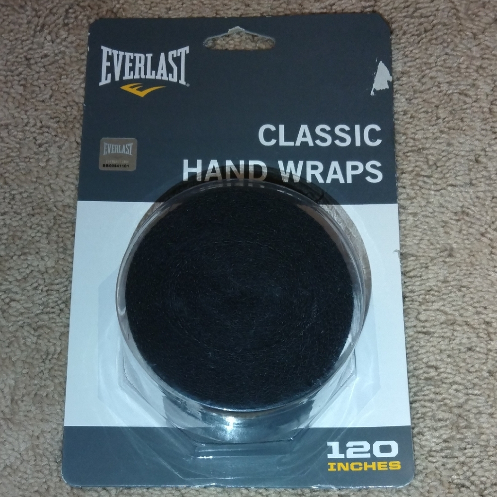 Everlast Black Boxing Hand Wraps
